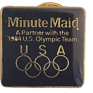 Vintage‎ Los Angeles 1984 Olympics Minute Maid Pin Collectible Memorabilia Black